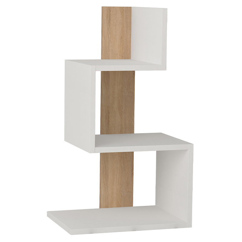 Стол приставной трехъярусный белого цвета ROSIE SIDE TABLE WHITE OAK Белый Древесина Стол приставной трехъярусный белого цвета ROSIE SIDE TABLE WHITE OAK Белый Древесина в Орле | Loft Concept