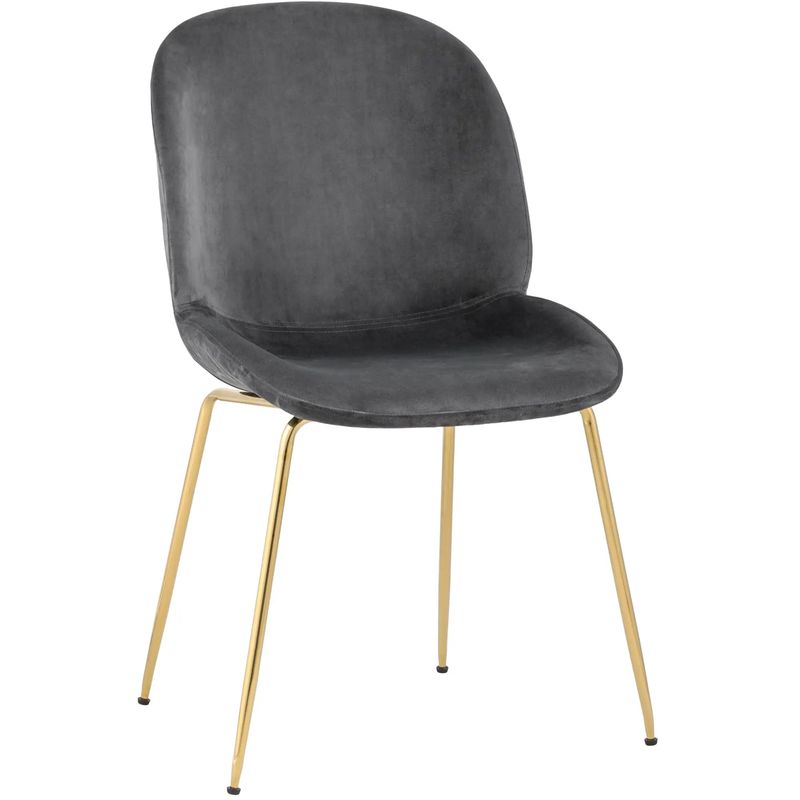 Стул Серый Велюр Vendramin Chair Серый Золотой Стул Серый Велюр Vendramin Chair Серый Золотой в Орле | Loft Concept