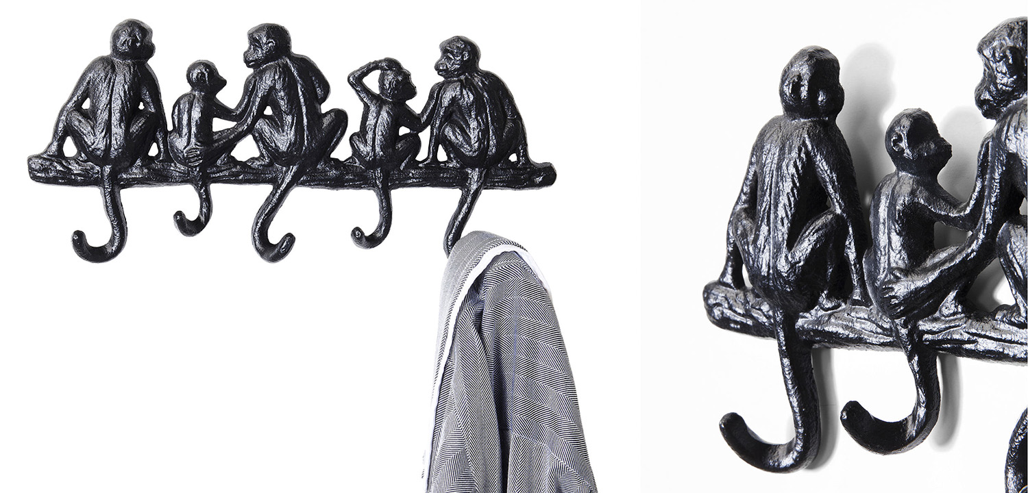 Настенная вешалка Monkey Family S - фото