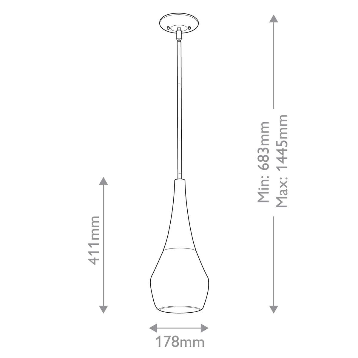 Подвесной светильник каплевидной формы с комбинированным плафоном из стали и белого матового стекла Kichler в Орле