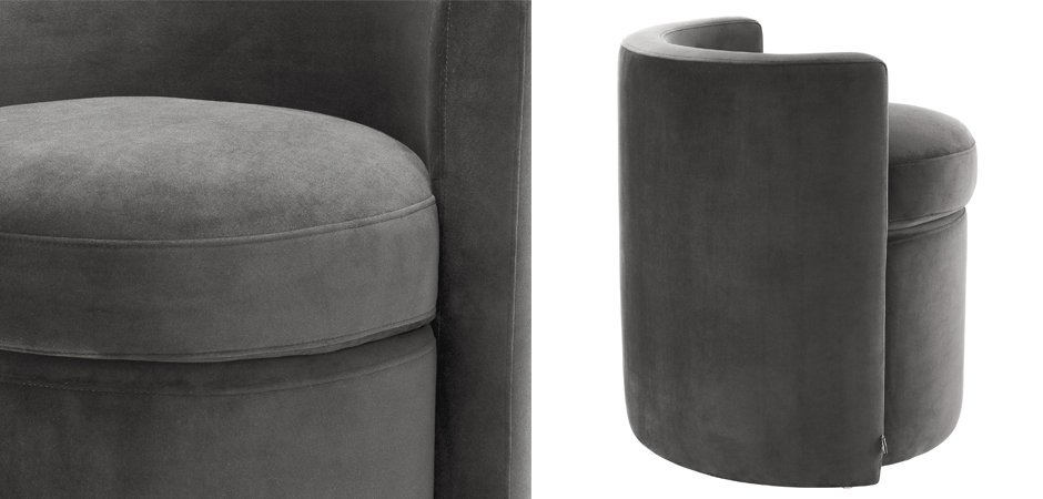 Кресло Eichholtz Stool Arcadia dark grey Кресло Eichholtz Stool Arcadia dark grey - Loft-Concept в Орле