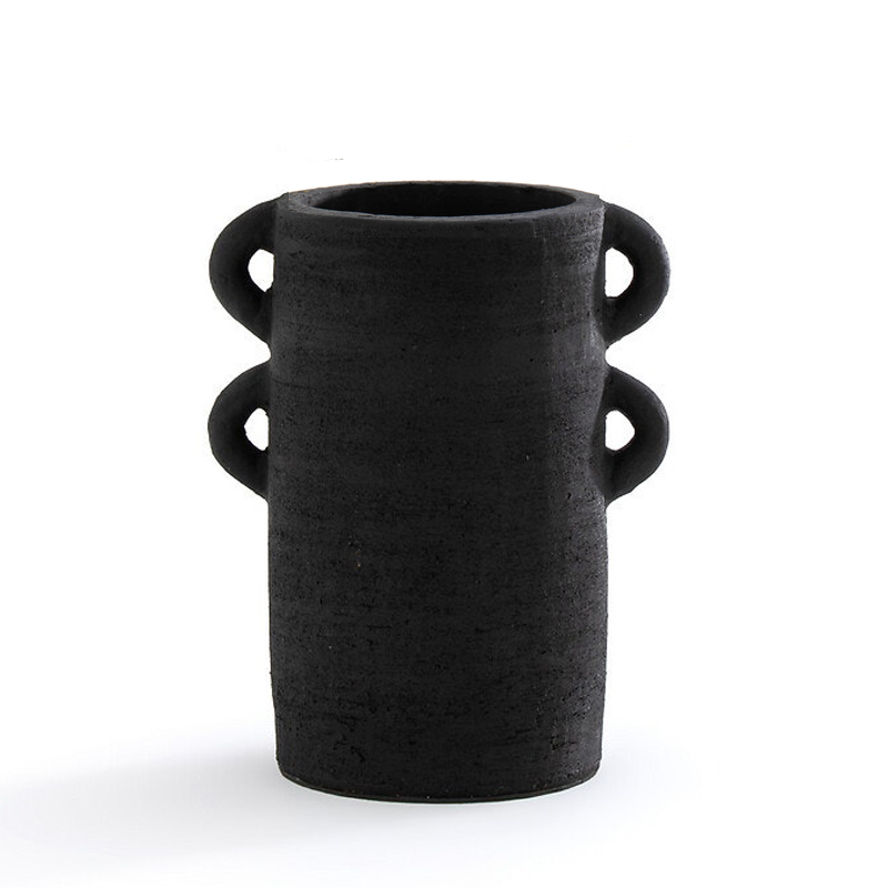 Ваза Ceramic Vase with Ears Черный Ваза Ceramic Vase with Ears Черный в Орле | Loft Concept