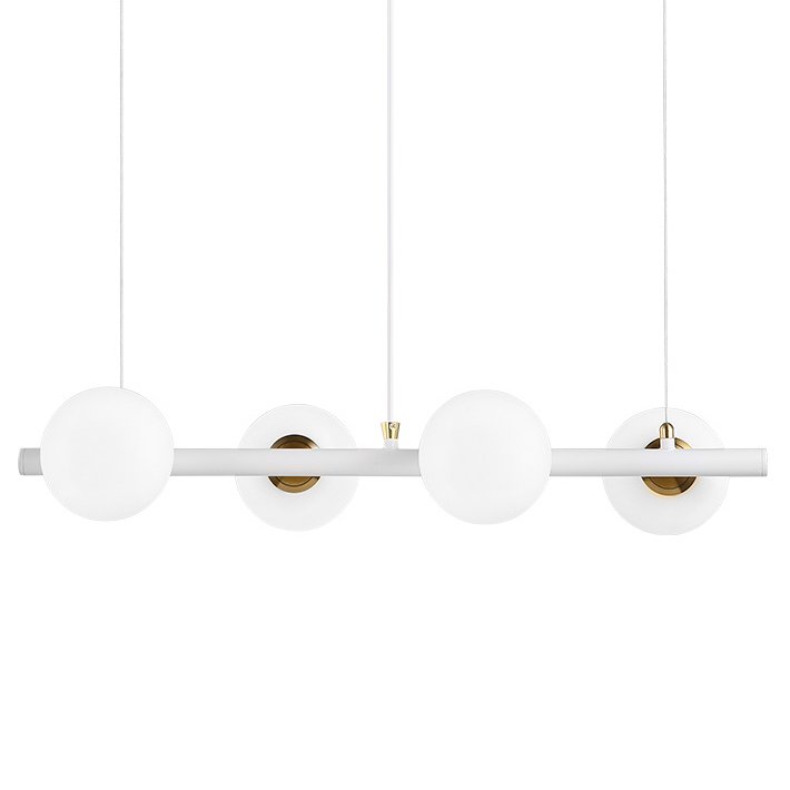 Светильник Bubble Stik four Chandelier Белый Золотой Светильник Bubble Stik four Chandelier Белый Золотой в Орле | Loft Concept