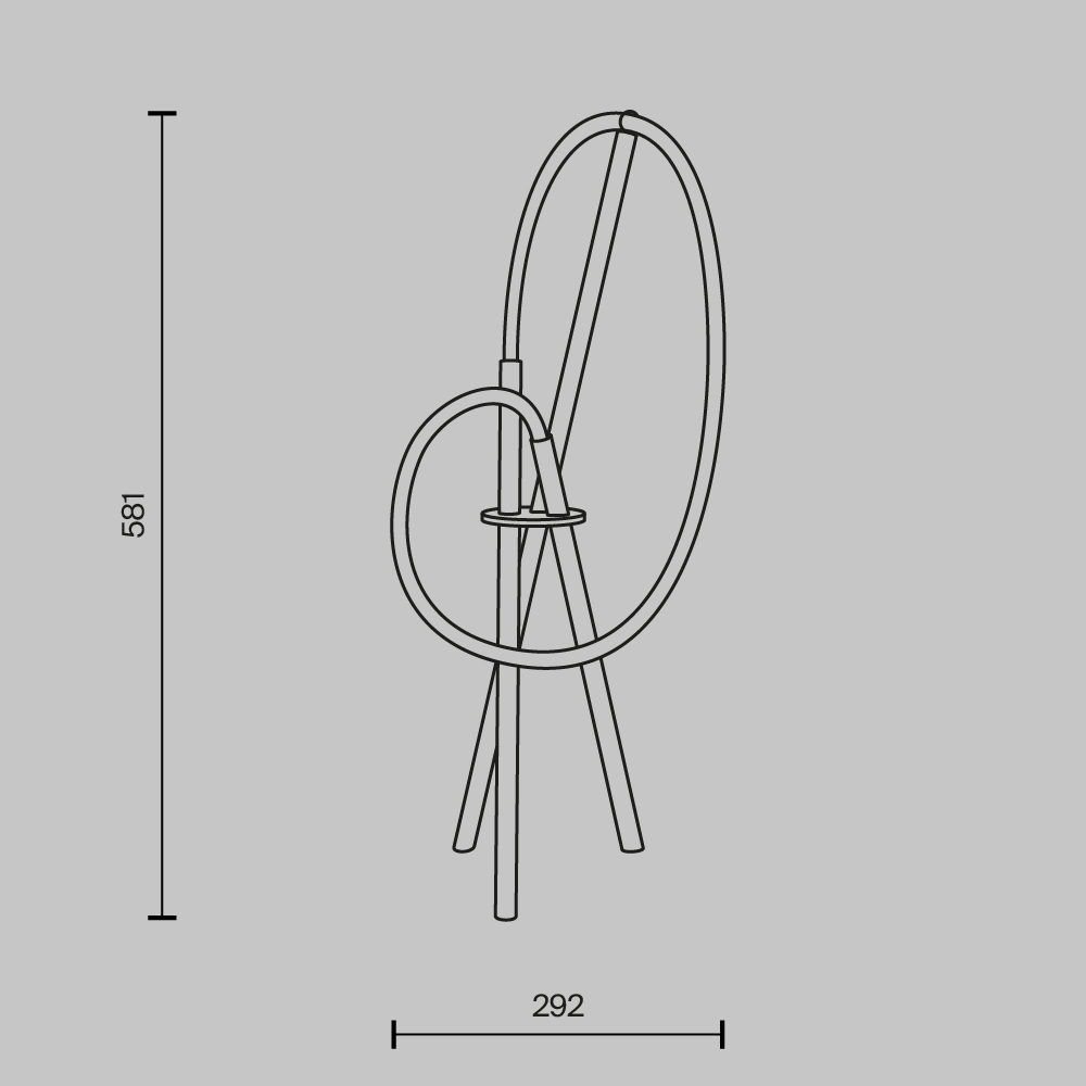 Настольный светильник Crochet Black 3000К 15Вт в Орле