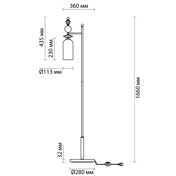 Торшер Iris Glass Floor lamp Candy chrome Торшер Iris Glass Floor lamp Candy chrome в Орле