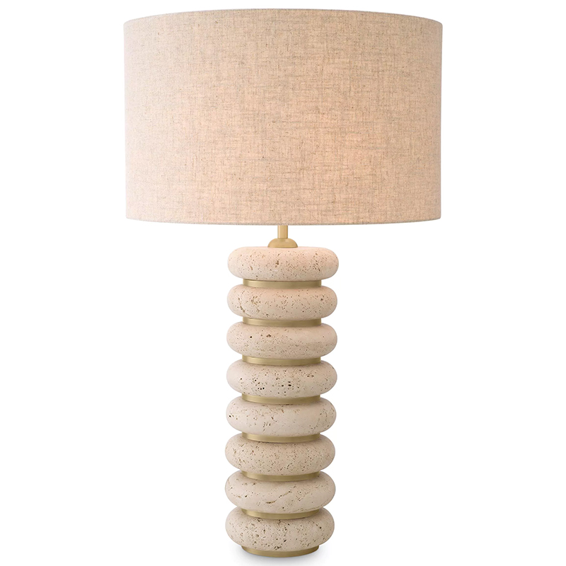 Настольная лампа Eichholtz Table Lamp Baron Бежевый Бежево-серый Латунь в Орле | Loft Concept 