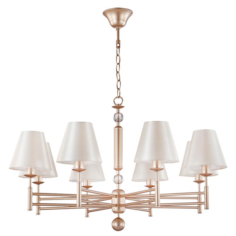 Люстра Sharma Chandelier 8 Золотой Бежевый Люстра Sharma Chandelier 8 Золотой Бежевый в Орле | Loft Concept