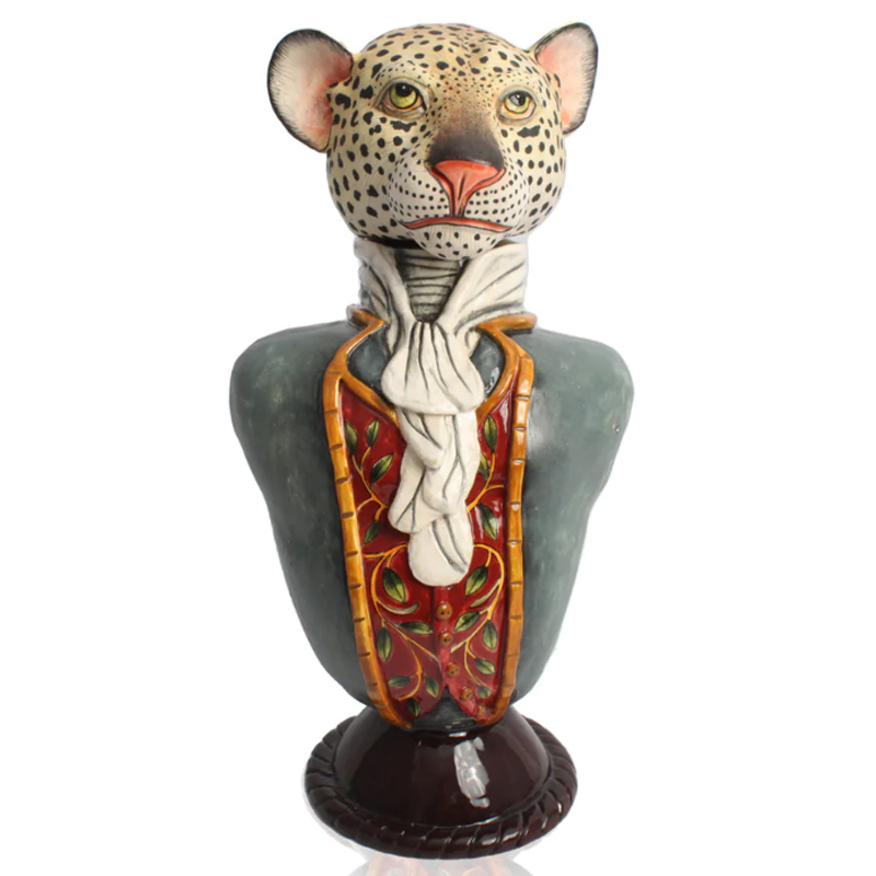 Статуэтка Leopard Figure Tureen Серый Статуэтка Leopard Figure Tureen Серый в Орле | Loft Concept