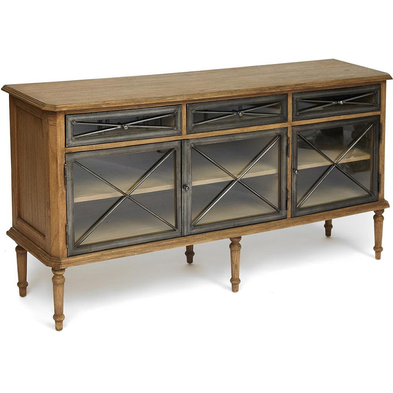 Комод в стиле Прованс со стеклянными дверцами Provence Jacob Chest of Drawers big Древесина Комод в стиле Прованс со стеклянными дверцами Provence Jacob Chest of Drawers big Древесина в Орле | Loft Concept
