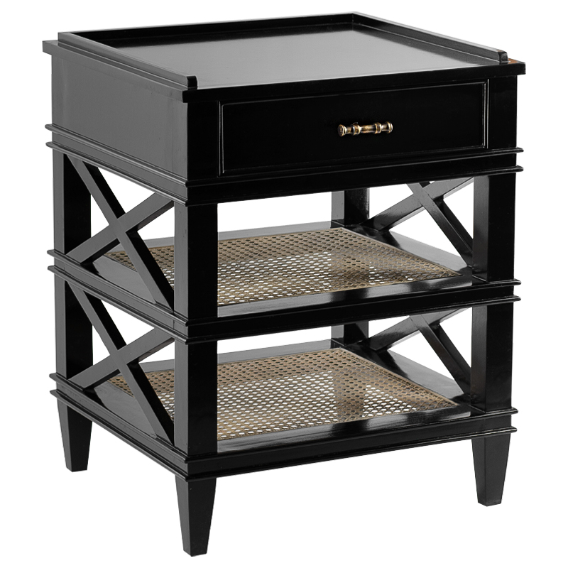 Тумба Jacqueline Wicker Shelves Бежевый Черный Тумба Jacqueline Wicker Shelves Бежевый Черный в Орле | Loft Concept