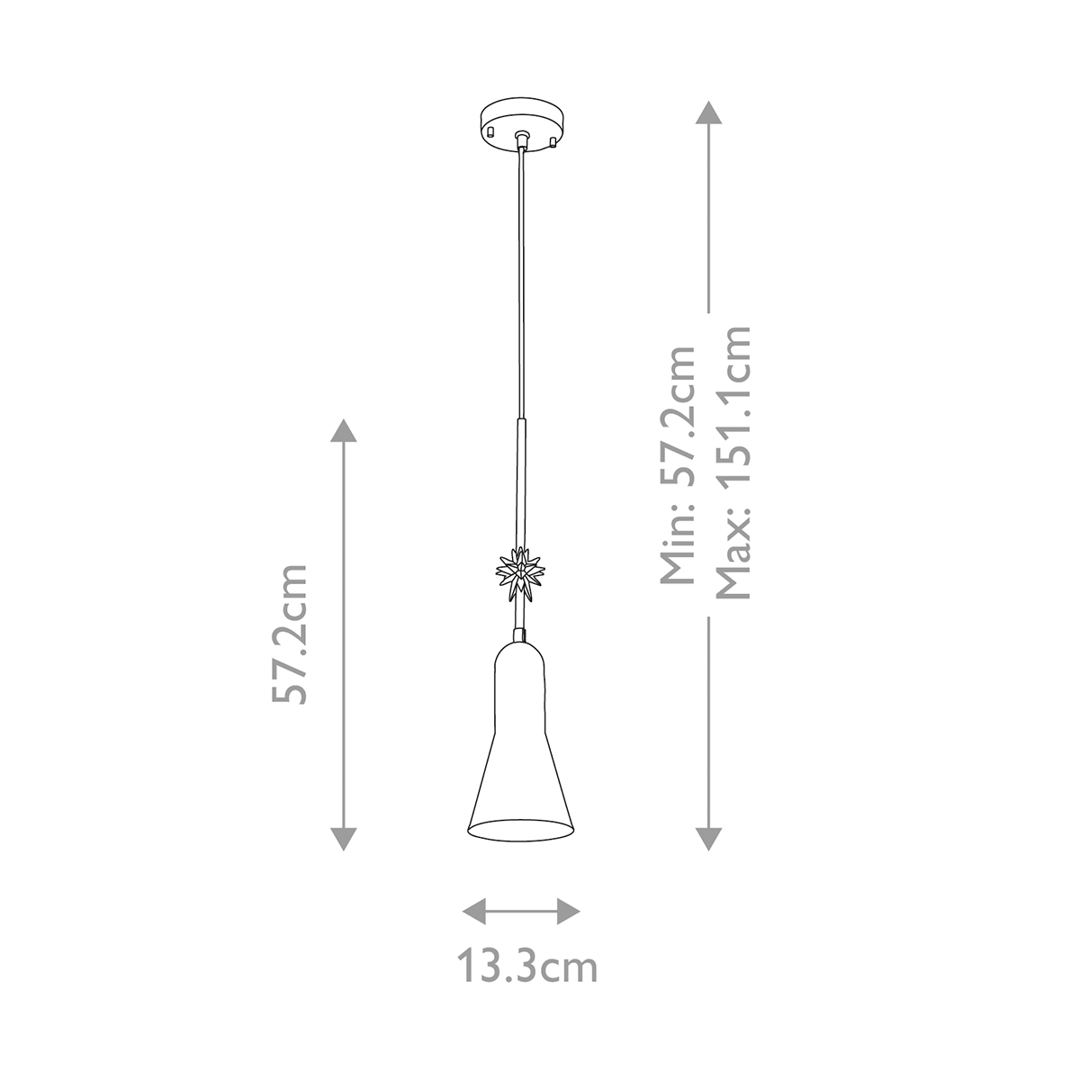 Подвесной светильник с конусным плафоном и декоративной звездой 57 см Elstead Lighting в Орле