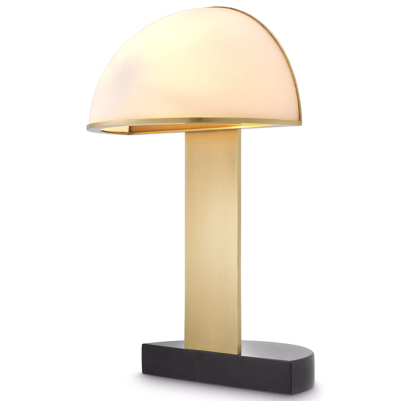 Настольная лампа Eichholtz Table Lamp Archer Белое матовое стекло Латунь Черный Настольная лампа Eichholtz Table Lamp Archer Белое матовое стекло Латунь Черный в Орле | Loft Concept