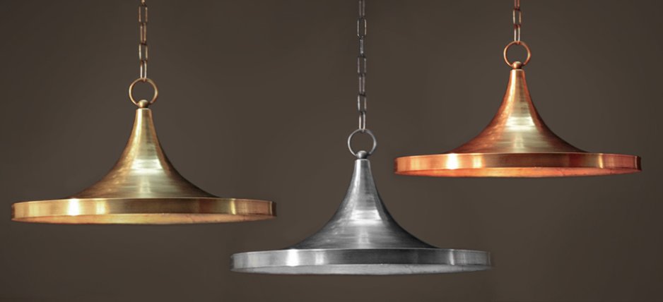 Подвесной светильник Copper Pendant Lamp Beat Light Wide Подвесной светильник Copper Pendant Lamp Beat Light Wide - Loft-Concept в Орле