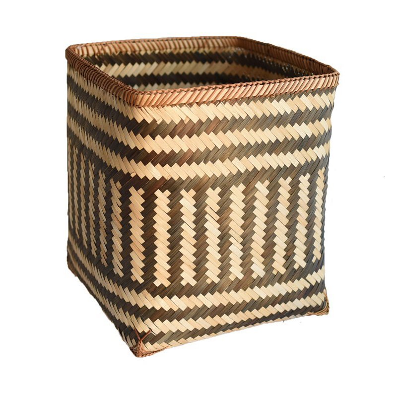 Корзина Wicker Basket Cube Бежево-серый Корзина Wicker Basket Cube Бежево-серый в Орле | Loft Concept