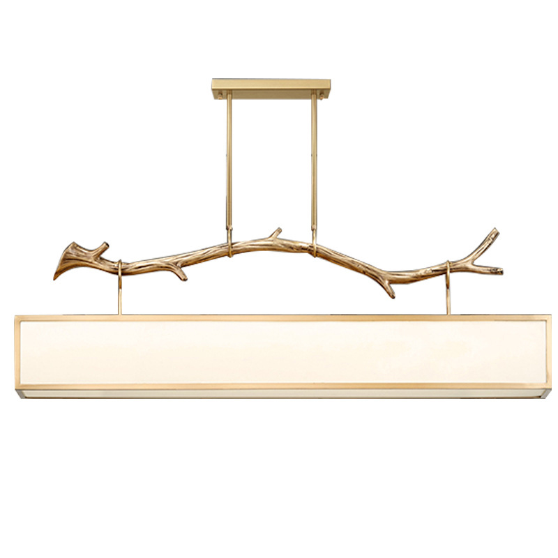 Дизайнерская прямоугольная люстра с золотой веткой Rectangular chandelier golden branch Золотой Дизайнерская прямоугольная люстра с золотой веткой Rectangular chandelier golden branch Золотой в Орле | Loft Concept