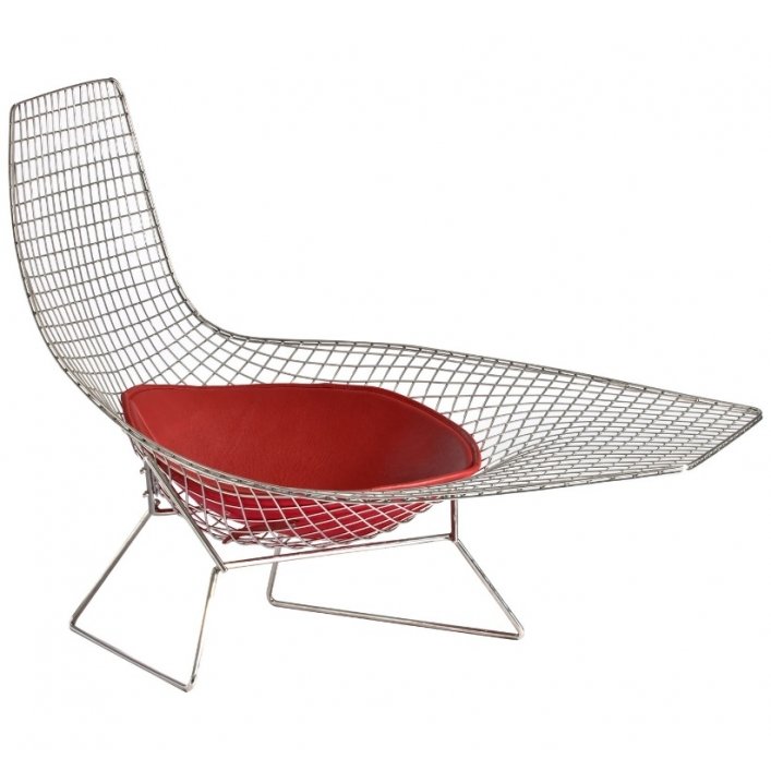 Кресло Asymmetric Chaise Черный Красный Белый Кресло Asymmetric Chaise Черный Красный Белый в Орле | Loft Concept