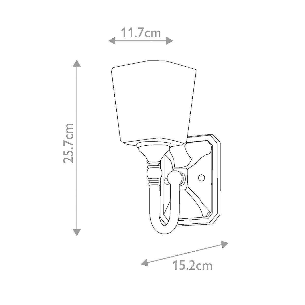 Бра для ванных комнат с белым матовым плафоном квадратной формы на основании цвета хром Feiss в Орле