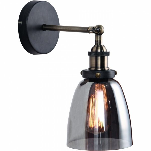 Бра Smoke Glass cloche Wall Lamp Бра Smoke Glass cloche Wall Lamp в Орле | Loft Concept