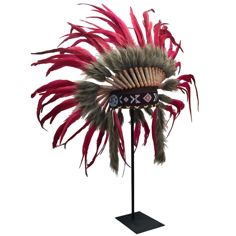 War bonnet Индейский венец из перьев красный Красный War bonnet Индейский венец из перьев красный Красный в Орле | Loft Concept