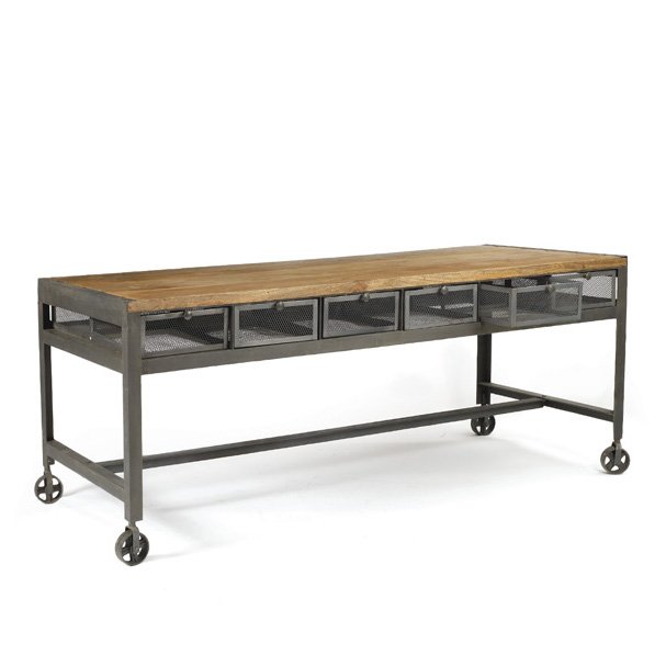 Стол Industrial Metal Metropolitan Work Table Черный в Орле | Loft Concept 