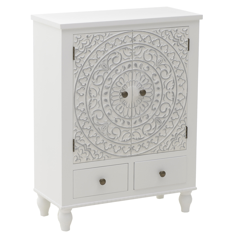 Комод прованс с декорированным резным фасадом Thorsten Provence Chest of Drawers Белый винтажная патина Комод прованс с декорированным резным фасадом Thorsten Provence Chest of Drawers Белый винтажная патина в Орле | Loft Concept
