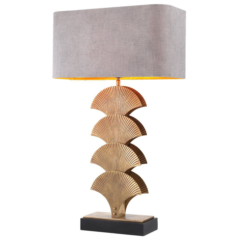 Настольная лампа Eichholtz Table Lamp Iris Черный Винтажная латунь Серый Настольная лампа Eichholtz Table Lamp Iris Черный Винтажная латунь Серый в Орле | Loft Concept