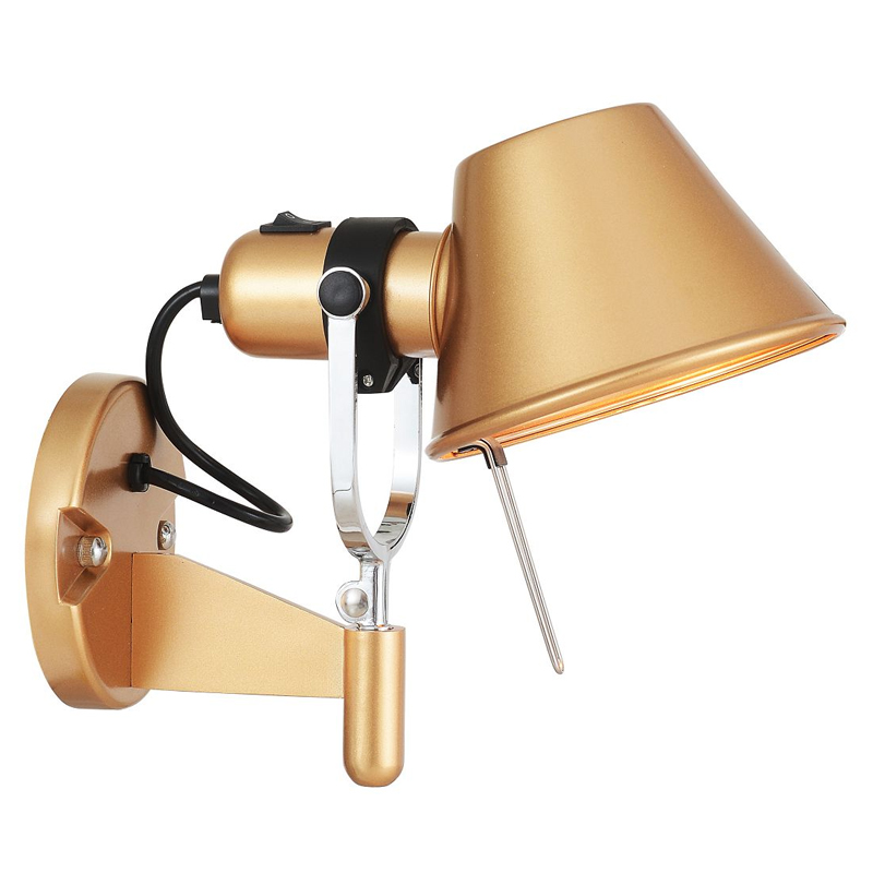 Бра золотого цвета с поворотным плафоном Artemide Золотой Хром Бра золотого цвета с поворотным плафоном Artemide Золотой Хром в Орле | Loft Concept
