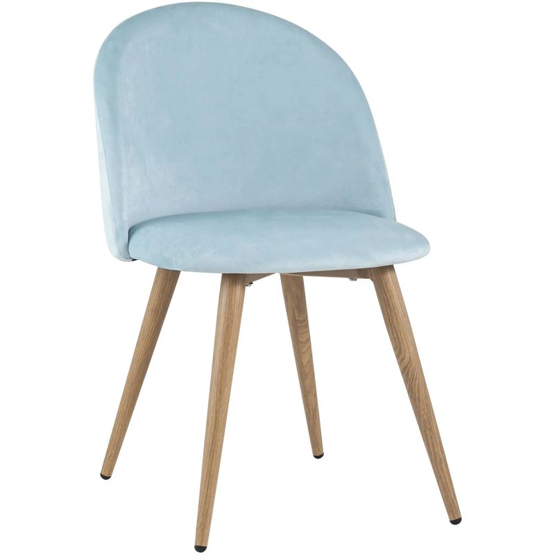 Стул Miruna Chair II Светло-Голубой Велюр Голубой пастельный Древесина в Орле | Loft Concept 