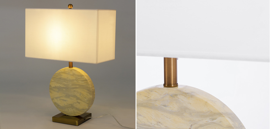 Настольная лампа Lua Grande Table Lamp beige marble Настольная лампа Lua Grande Table Lamp beige marble - Loft-Concept в Орле