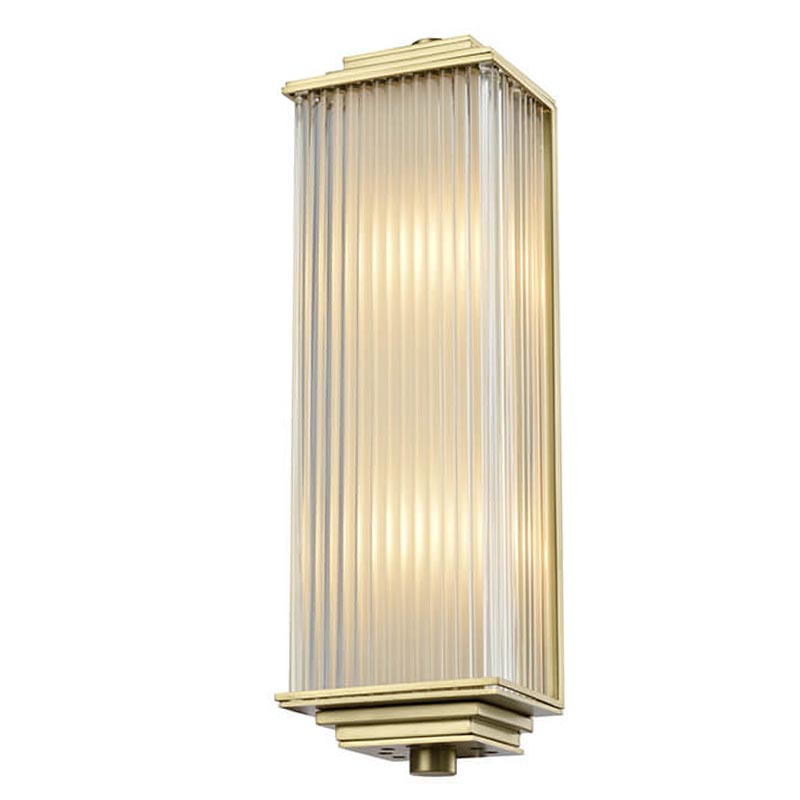 Бра Brion Glass Rectangle Wall Lamp Brass Латунь Прозрачный (Transparent) в Орле | Loft Concept 