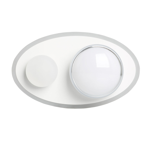 Бра овальной формы белого цвета с 2-мя лампами Lunar Pebbles Белый в Орле | Loft Concept 