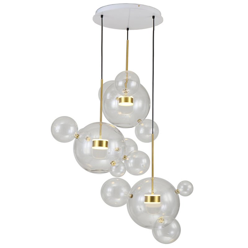 Люстра Bolle Circular Chandelier 14 BUBBLE Giopato & Coombes Прозрачный (Transparent) Латунь Люстра Bolle Circular Chandelier 14 BUBBLE Giopato & Coombes Прозрачный (Transparent) Латунь в Орле | Loft Concept