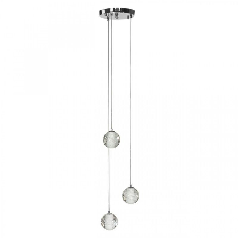 Каскадная Светодиодная Люстра Bocci 3 шара Led Crystal Glass Серебряный Прозрачное Стекло Каскадная Светодиодная Люстра Bocci 3 шара Led Crystal Glass Серебряный Прозрачное Стекло в Орле | Loft Concept