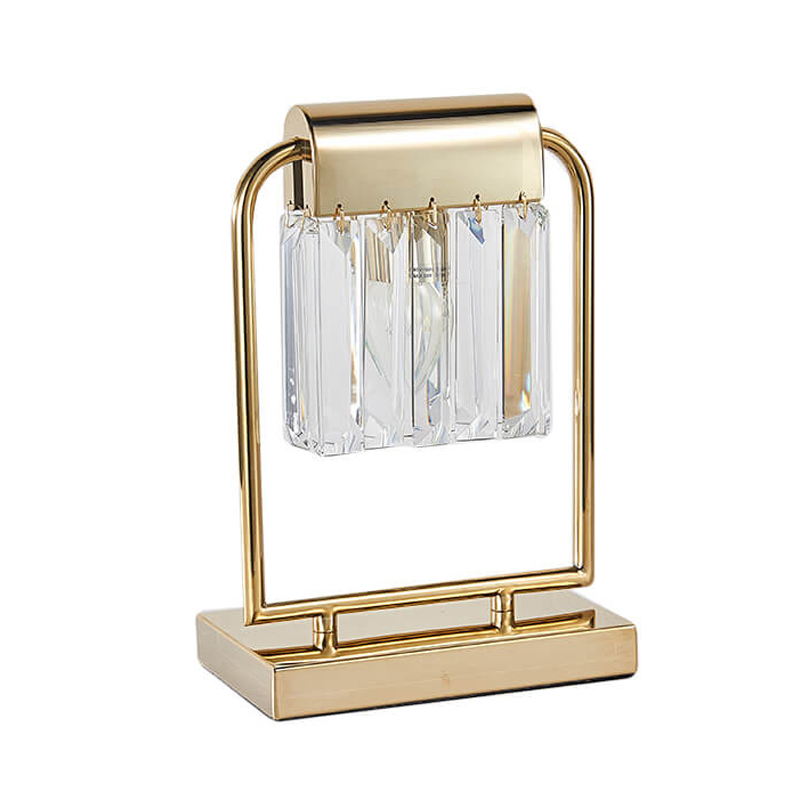 Настольная лампа Crystal Pendants gold Прозрачное Стекло Глянцевое золото в Орле | Loft Concept 
