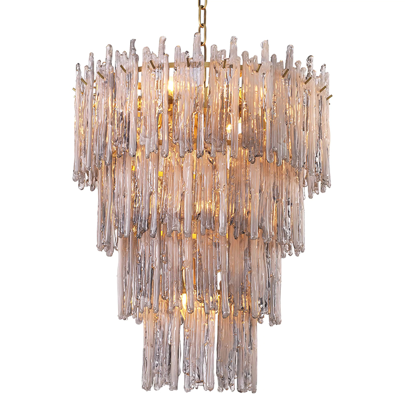 Люстра Eichholtz Chandelier Saint Roch S Серый Стекло Смок Латунь Люстра Eichholtz Chandelier Saint Roch S Серый Стекло Смок Латунь в Орле | Loft Concept