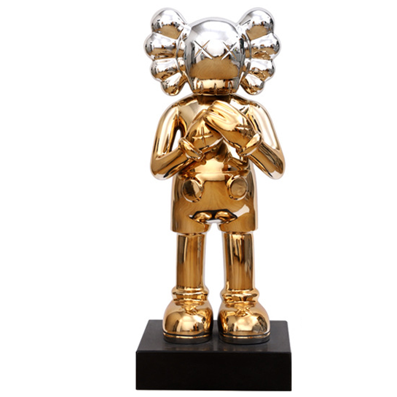 Статуэтка KAWS Gradient Gold Silver on stand Золотой Серебряный Статуэтка KAWS Gradient Gold Silver on stand Золотой Серебряный в Орле | Loft Concept