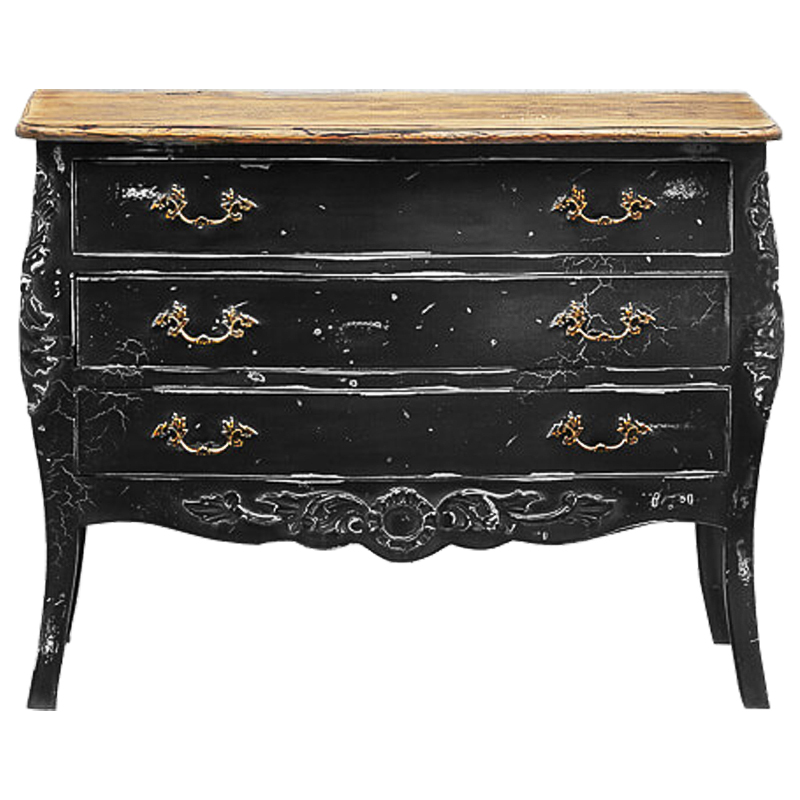 Комод в стиле прованс Carved Black Vintage Commode Черный Коричневый Винтажный черный Комод в стиле прованс Carved Black Vintage Commode Черный Коричневый Винтажный черный в Орле | Loft Concept