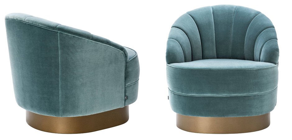 Кресло Eichholtz Chair Hadley Turquoise Кресло Eichholtz Chair Hadley Turquoise - Loft-Concept в Орле