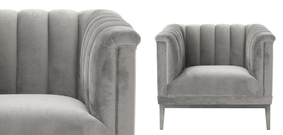 Кресло Eichholtz Chair Raffles Grey Кресло Eichholtz Chair Raffles Grey - Loft-Concept в Орле