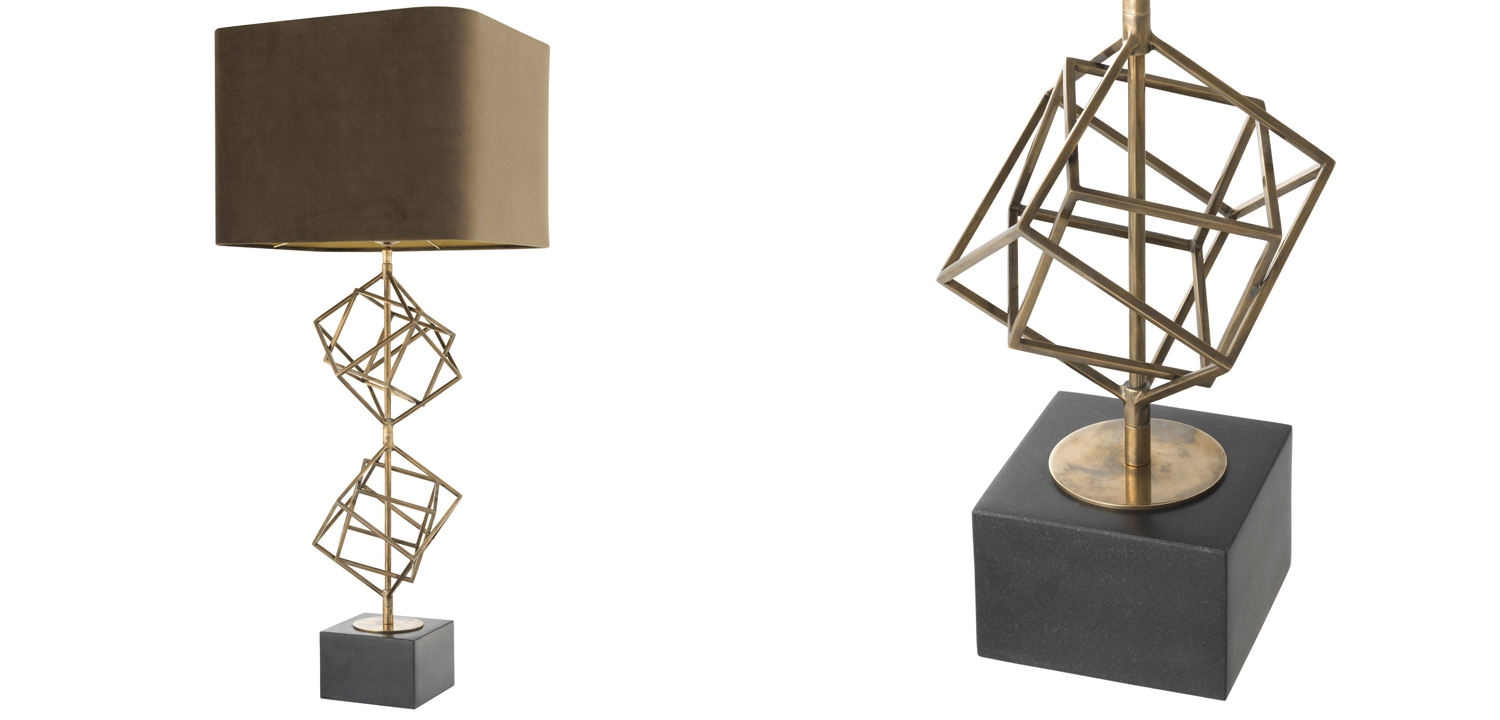 Настольная лампа Eichholtz Table Lamp Matrix brass - фото