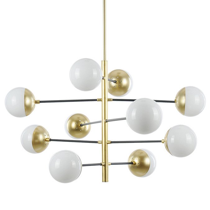 Люстра Abstraction Balls Латунь Белый Люстра Abstraction Balls Латунь Белый в Орле | Loft Concept