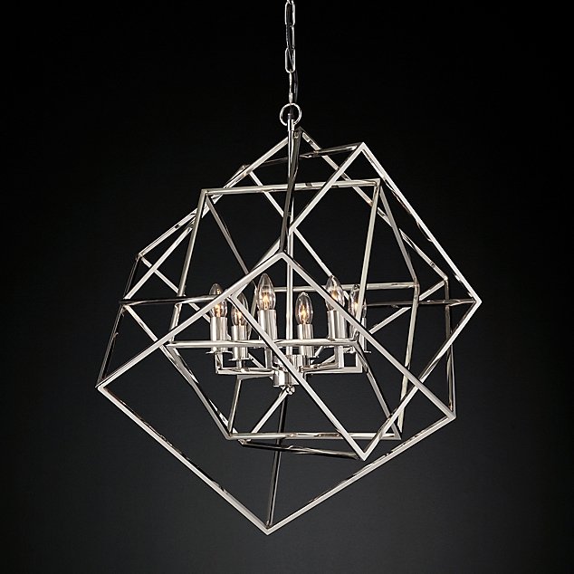 Люстра Restoration Hardware Caged Cubist Pendant Серебряный Люстра Restoration Hardware Caged Cubist Pendant Серебряный в Орле | Loft Concept