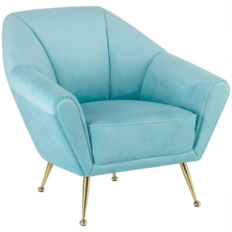 Кресло Brunner Chair light blue Голубой Золотой Кресло Brunner Chair light blue Голубой Золотой в Орле | Loft Concept