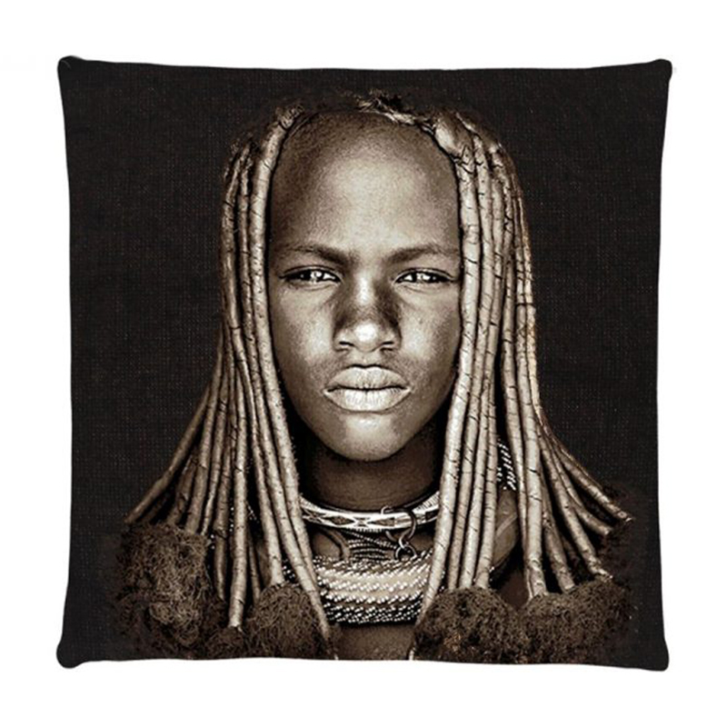 Декоративная Подушка Himba Girl Namibia Черный Серый Декоративная Подушка Himba Girl Namibia Черный Серый в Орле | Loft Concept