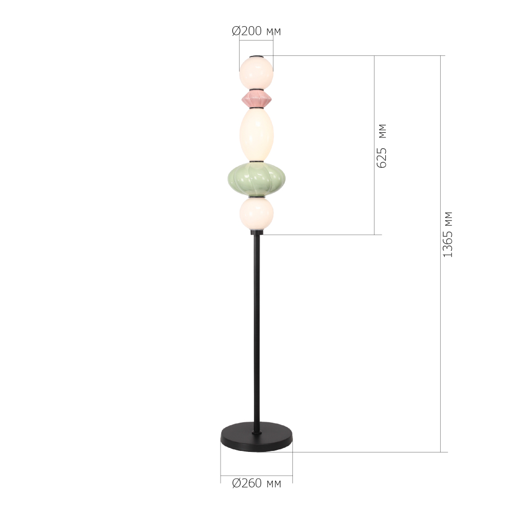 Торшер с фигурными керамическими элементами Fragrant Light в Орле