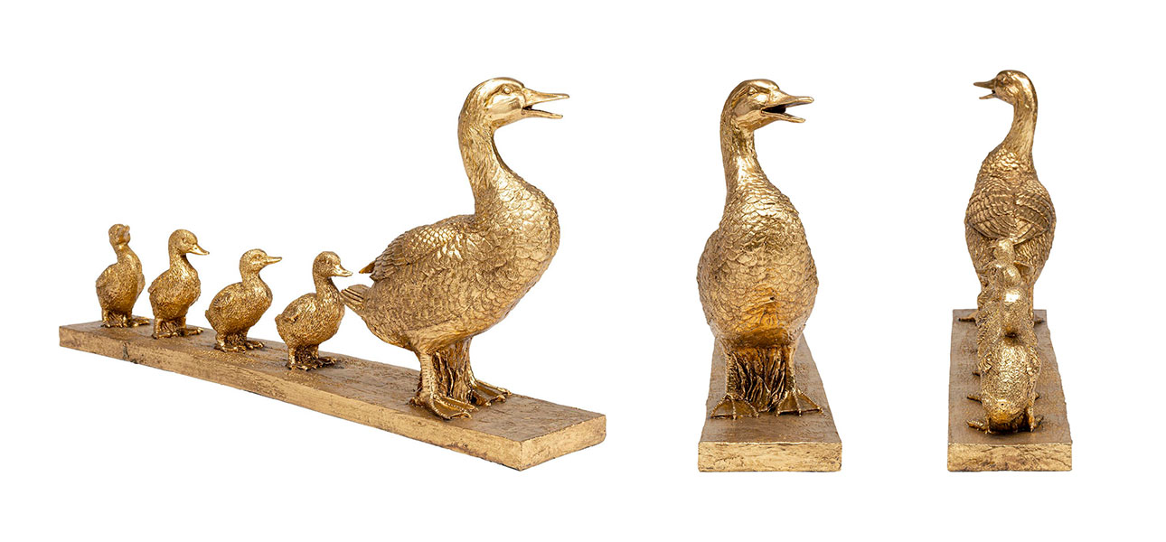Статуэтка Утка с утятами Golden Duck - фото №2