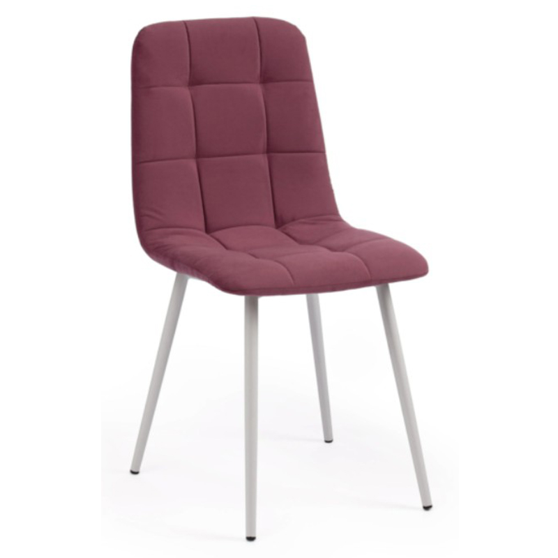 Стул Nancy Velour Plum Chair Сливовый (Plum) Белый Стул Nancy Velour Plum Chair Сливовый (Plum) Белый в Орле | Loft Concept