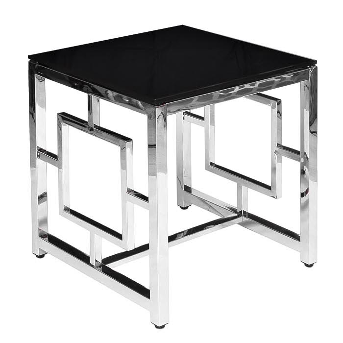 Стол Quadrum Table Хром Глянцевый черный в Орле | Loft Concept 
