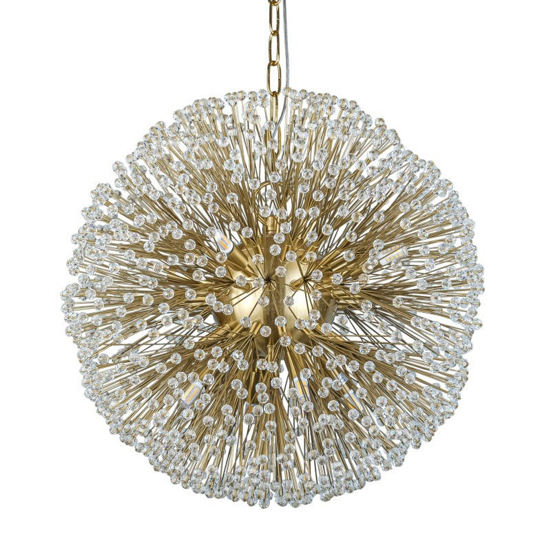 Люстра Dickinson Gold Chandelier Прозрачное Стекло Золотой Люстра Dickinson Gold Chandelier Прозрачное Стекло Золотой в Орле | Loft Concept