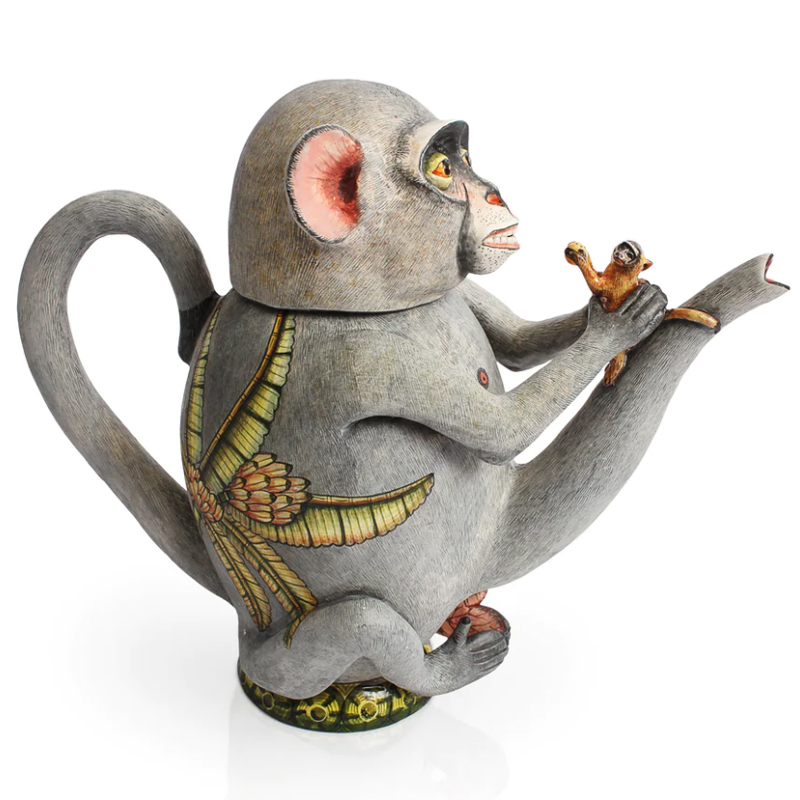 Кувшин Обезьяна с Белкой Monkey Teapot Серый Кувшин Обезьяна с Белкой Monkey Teapot Серый в Орле | Loft Concept